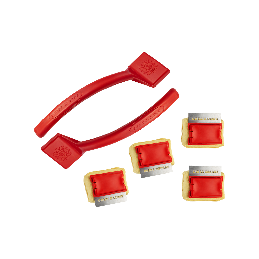 Double Up: 2 Handles + 4 Cleaning Heads (w/ Scraper)